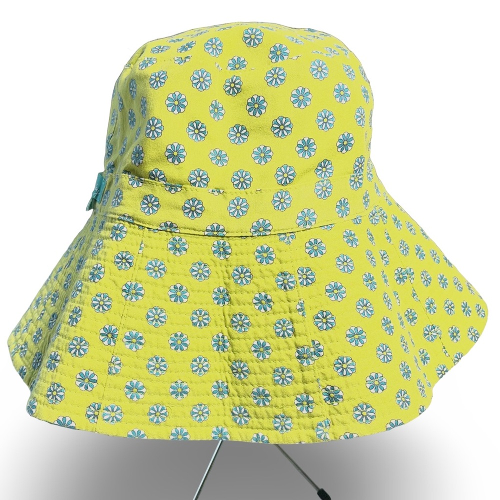 Vera Bradley Reversible Cotton Blue and Green Peacock Print Sun Bucket Hat O/S - Picture 2 of 7